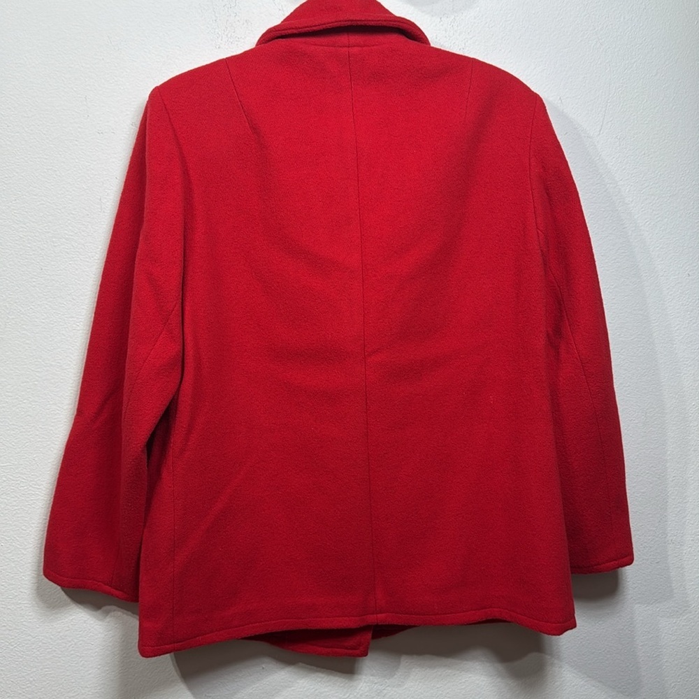 (N5) Vintage Trader Bay Red Wool Coat, Size 10 Pe… - image 6